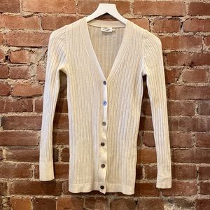 The Reset | R Label Cream Rib Knit Cardigan